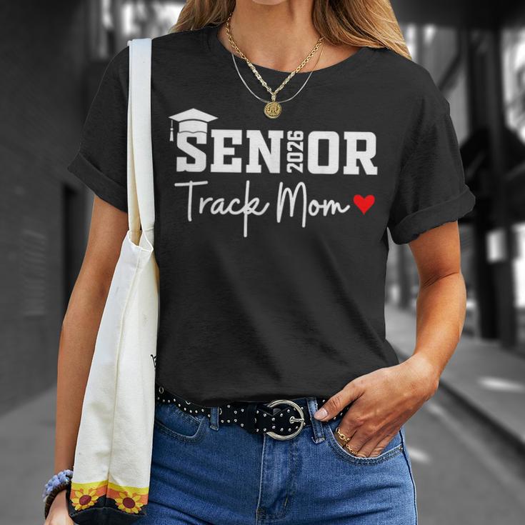 Senior 2026 Track Mom Class Of 2026 Track Team Parent Heart T-Shirt Gifts for Her