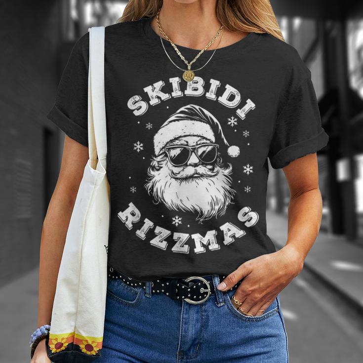 Skibidi Rizzmas Santa Christmas Gen Alpha Slang T-Shirt - Seseable