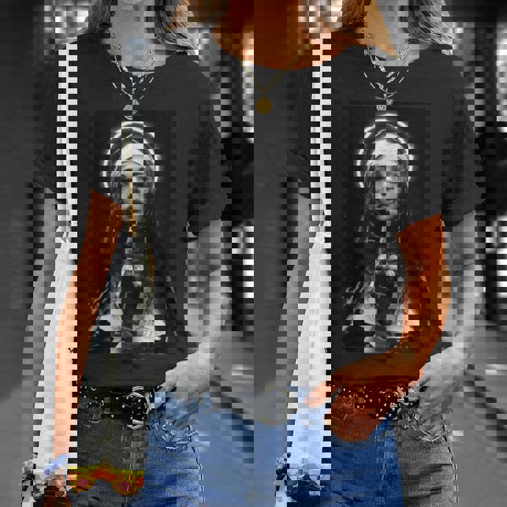 Snirt Hot Nun モチーフ 修道女 中指 Tシャツ 彼女への贈り物