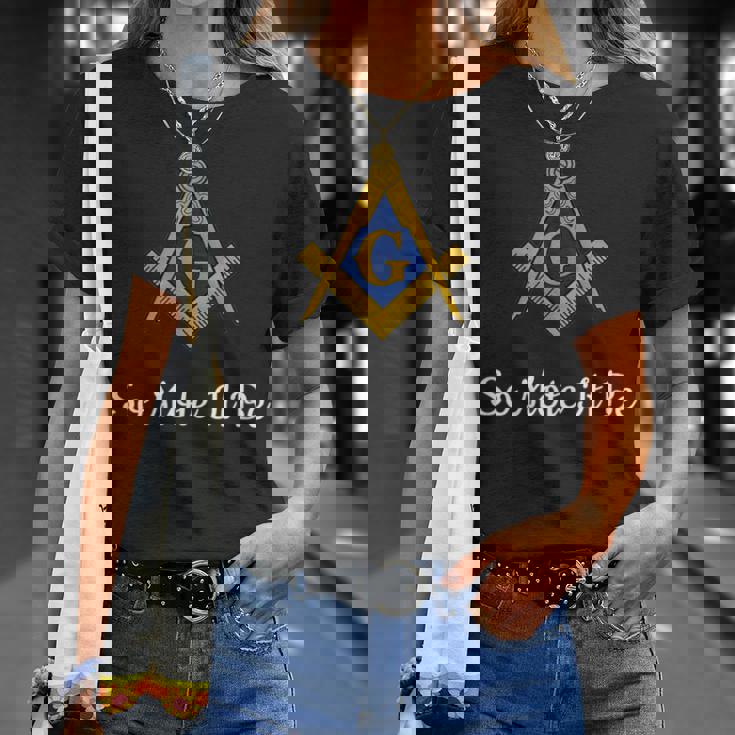 So Mote It Be Masonicのモットーフリーメイソンmib プリンスホールメイソン Tシャツ 彼女への贈り物