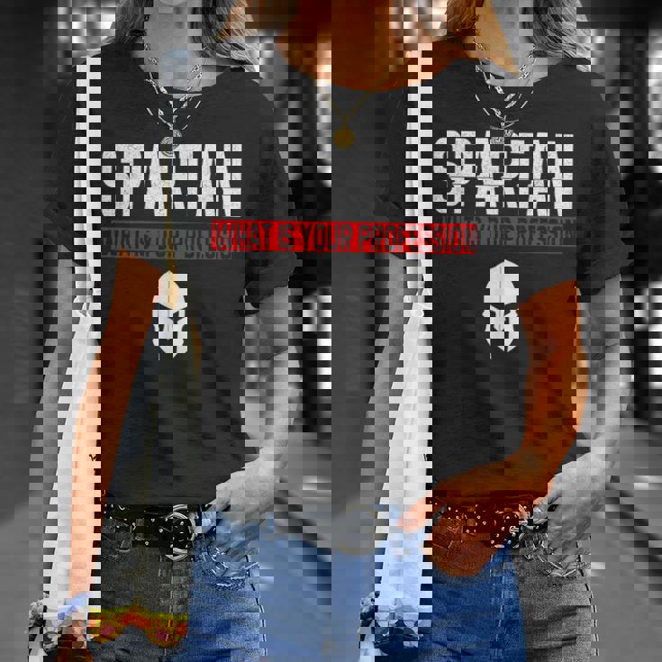 Spartan What Is Your Profession Gym Proud スパルタンティー ギフト Tシャツ 彼女への贈り物