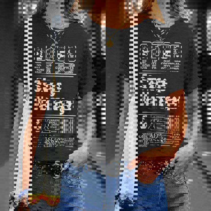 Stage Manager Description Label Tシャツ 彼女への贈り物