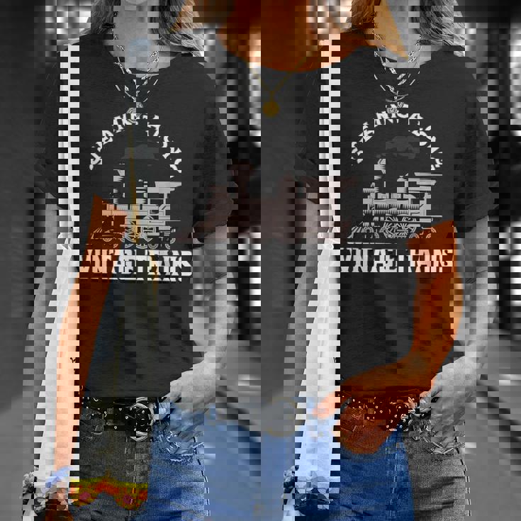 Staming Alongintage Train 機関車 Tシャツ 彼女への贈り物