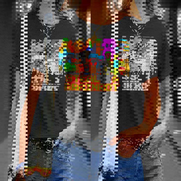 Steal A Brainrot Meme ビデオゲーム キッズゲーマー Tシャツ 彼女への贈り物