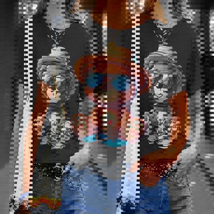 Summeribes テディベア 完璧な夏プリント Tシャツ 彼女への贈り物