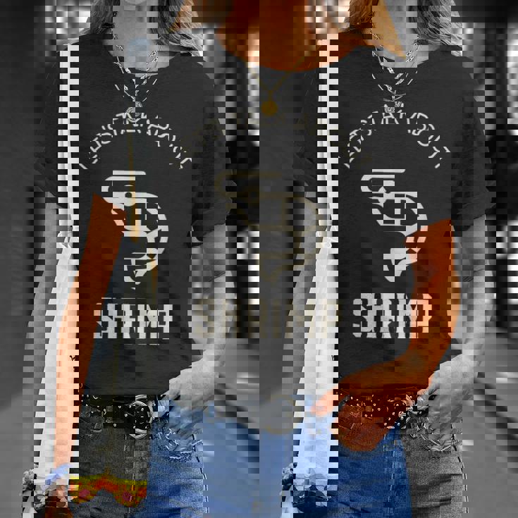 Lets Talk About Erinp おもしろエビ好き シーフードエビ Tシャツ 彼女への贈り物