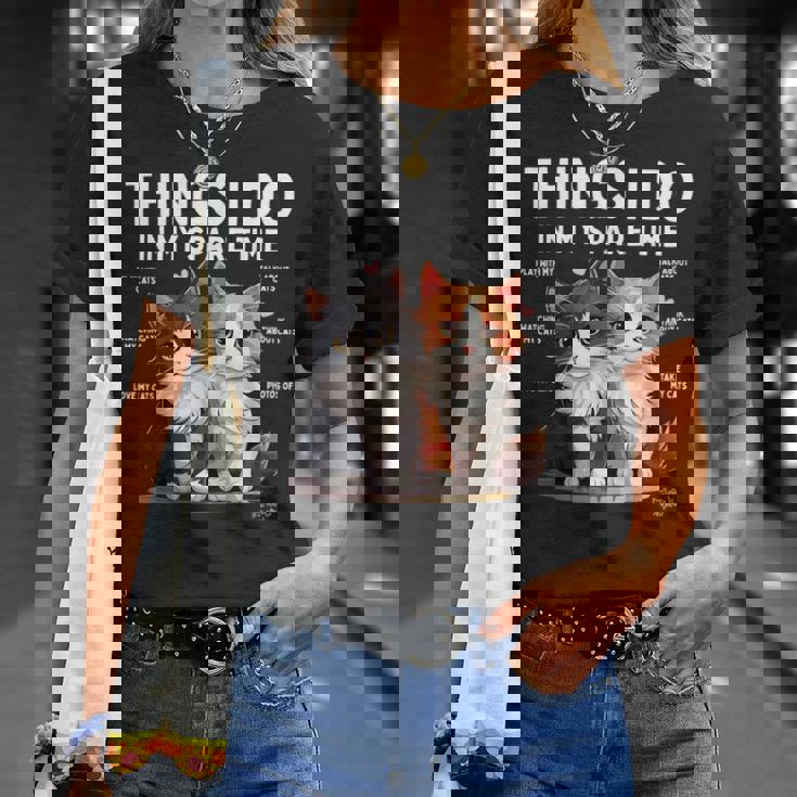 Things I Do In Mypare Time Cat Lover Men Tシャツ 彼女への贈り物