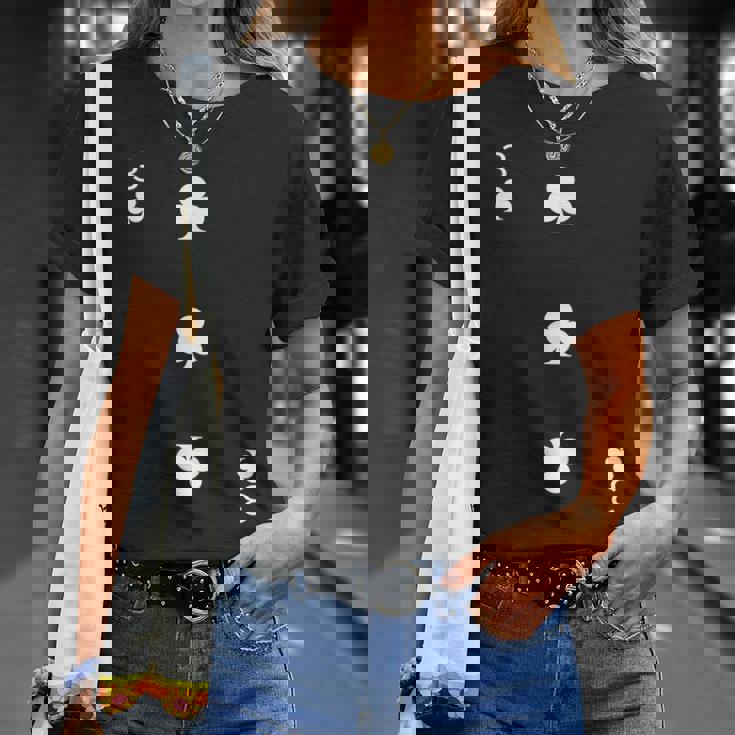 Three 3 Of Clubs トランプ ポーカーカード ブラックジャックカード Tシャツ 彼女への贈り物