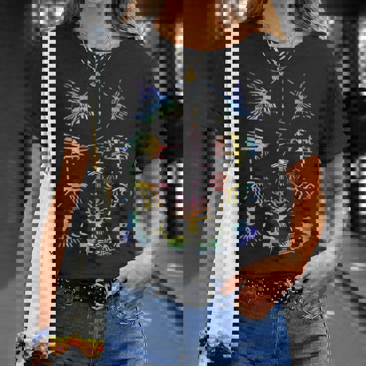 Travel Peru Nazca Lines マチュピチュ ファミリーバケーション 絞り染め Tシャツ 彼女への贈り物