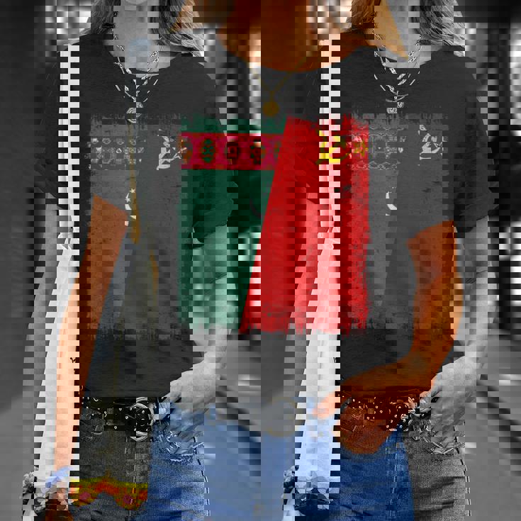 Turkmenistan Soviet Union Flag Turk CCCP Heritage T-Shirt Gifts for Her