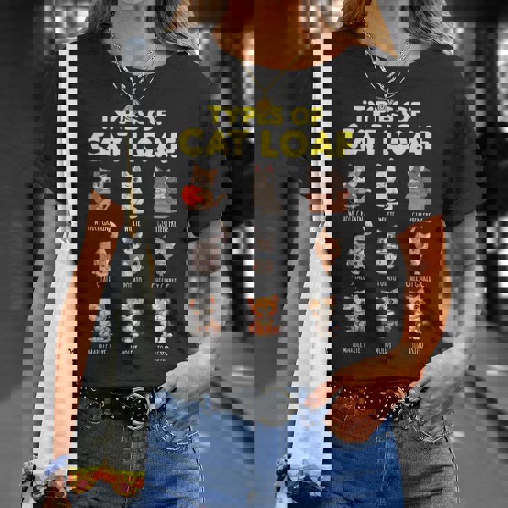 Types Of Cat Loaf Cute Kitten Kawaii Cats Cat Lover Tシャツ 彼女への贈り物