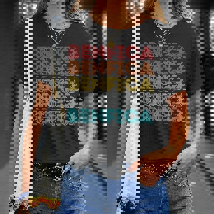 Vintage Retro Benfica Camiseta unisex Regalos para ella