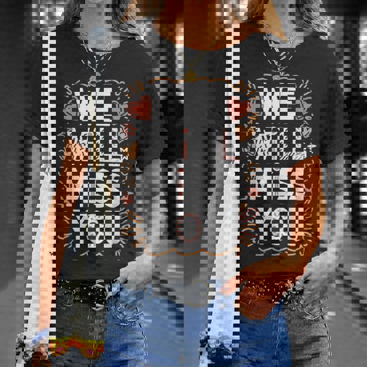 We Will Miss You 送別メッセージ 同僚 退職会 Tシャツ 彼女への贈り物