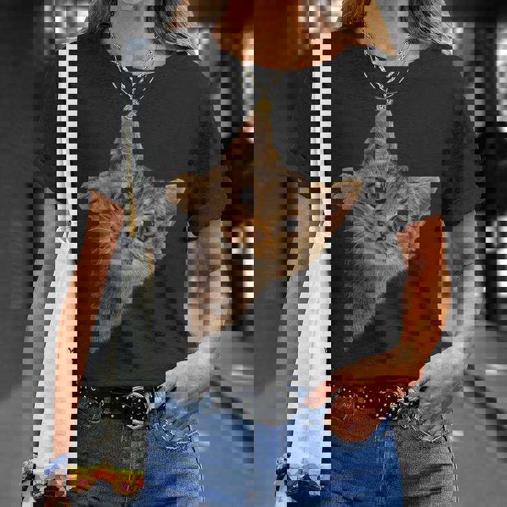 【覗くネコ】猫 にゃんこ 猫好き 猫 可愛い ネコ 子猫 ネコ好き 面白い 変な 遊び心 ネタ ウケ狙い おもしろ Tシャツ 彼女への贈り物