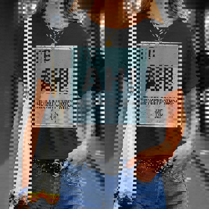 あぁ サプライズ化学の要素 サイエンスユーモア Tシャツ 彼女への贈り物