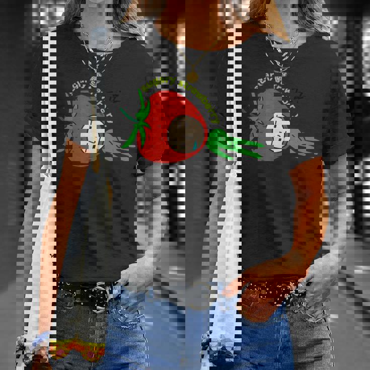 いちごグッズ イチゴイラスト いちご 果物 苺 おもしろ Tシャツ 彼女への贈り物