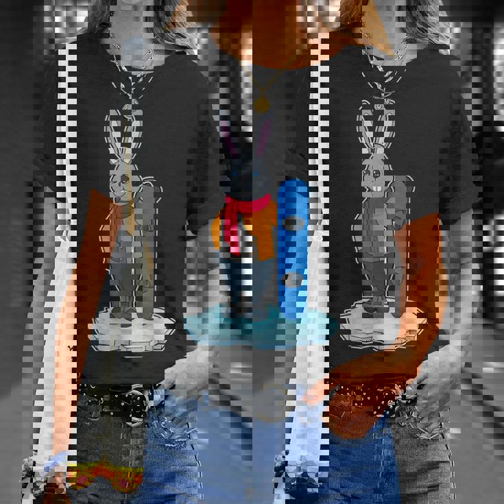 うさぎ スノーボーダー スノーボード スポーツ Tシャツ 彼女への贈り物