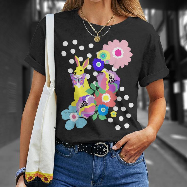うさぎ花 Tシャツ 彼女への贈り物