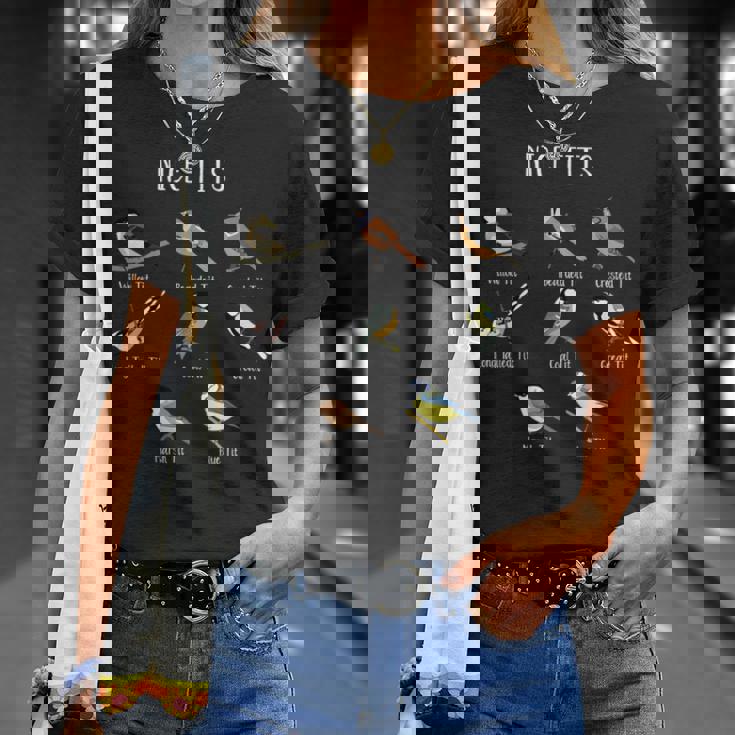 おもしろバードウォッチング ユーモア おっぱいコレクション ニースシジュウカラ 鳥 長袖tシャツ Tシャツ 彼女への贈り物