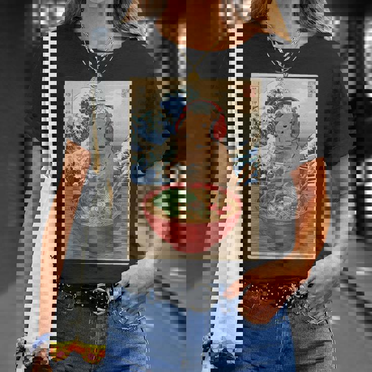 かわいい かわいい 日本人 ゲーマー 面白い ラーメン レトロ カピバラ Tシャツ 彼女への贈り物