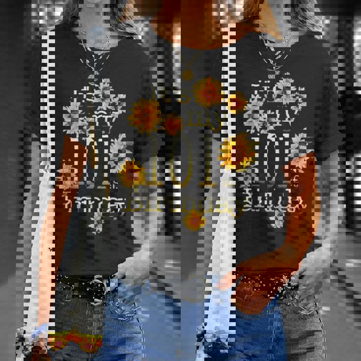 かわいいひまわり その私の101歳の誕生日 101歳の誕生日 Tシャツ 彼女への贈り物