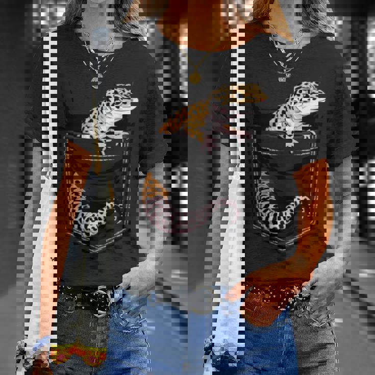 かわいいヒョウゲッコ トカゲ爬虫類 ヒョウ ヤモリのお父さん用 長袖tシャツ Tシャツ 彼女への贈り物