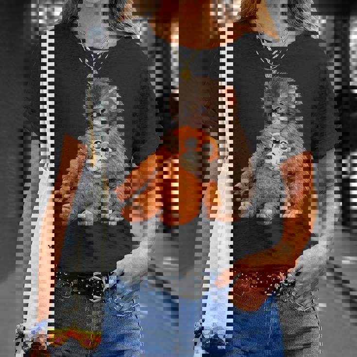 かわいいモンキーパンチ 日本の赤ちゃん猿 Tシャツ 彼女への贈り物