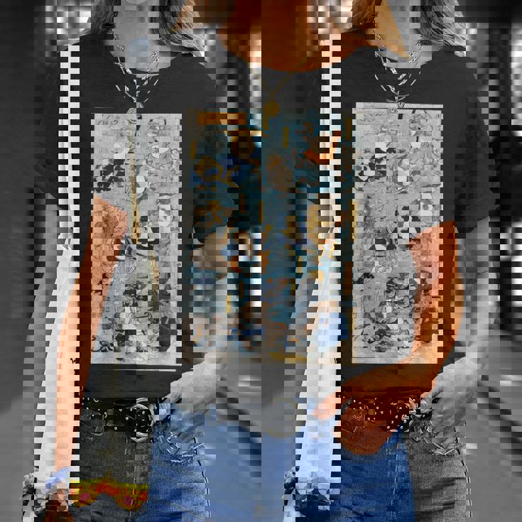 かゑるづくし 擬人化された蛙が 歌川国芳 日本の侍カエル 日本の伝統芸術 浮世絵 ヴィンテージの美学 Tシャツ 彼女への贈り物