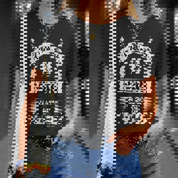 こんなに面白く見えるのに95年かかった 95歳 長袖tシャツ Tシャツ 彼女への贈り物