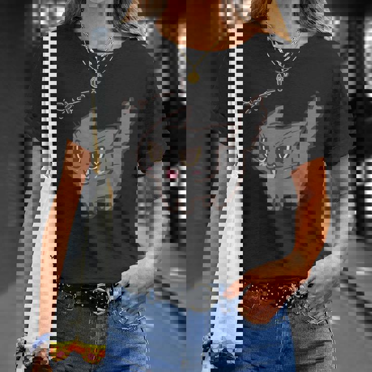 ねこシャー黒猫ver Tシャツ 彼女への贈り物