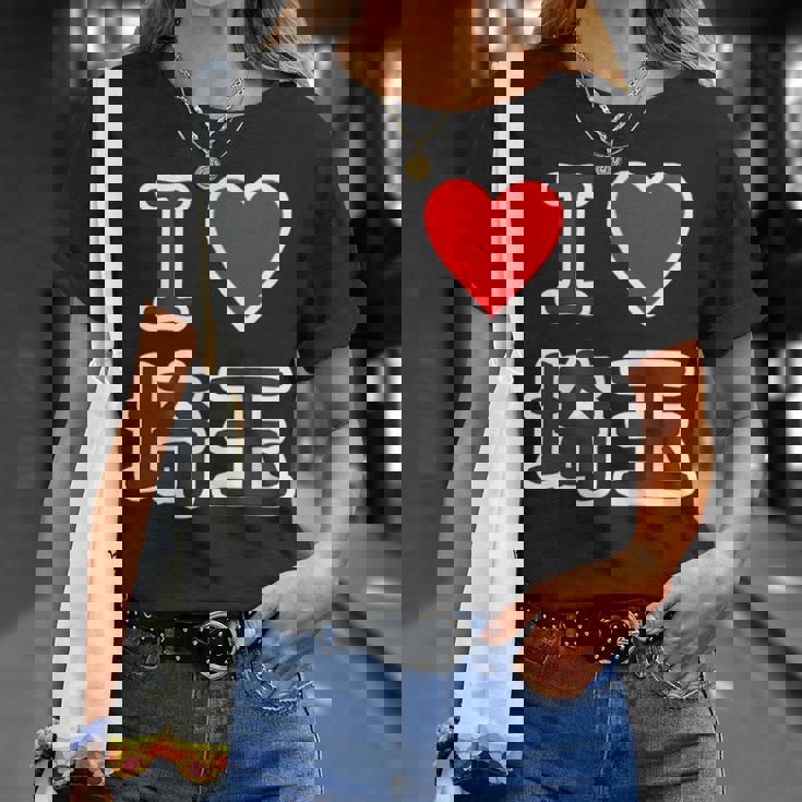 アイラブ・埼玉（I Love ハート）【47都道府県】Jimo-T ジモティ 地元愛 お土産 旅行 メッセージ・面白 Tシャツ 彼女への贈り物