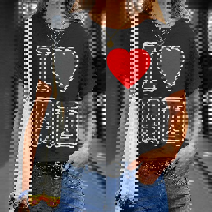 アイラブ・関西（I Love ハート）Big 大きな文字【47都道府県】Jimo-T ジモティ お土産 面白 Tシャツ 彼女への贈り物