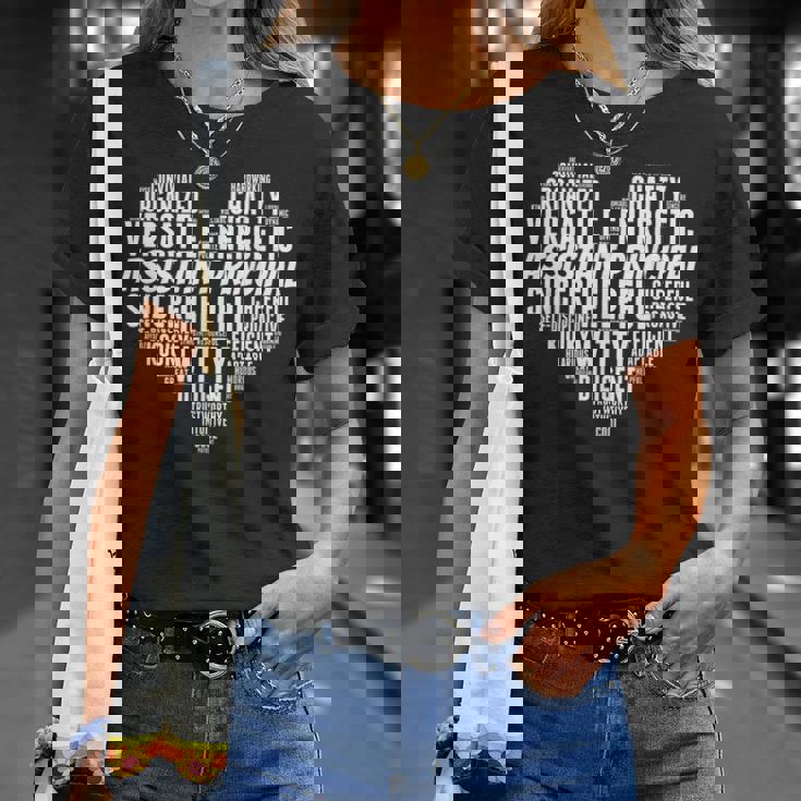 アシスタントプリンシパル ワードクラウド ハート アシスタントプリンシパル Tシャツ 彼女への贈り物