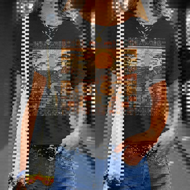 アフリカカバファミリー 部族 ケンテ柄 サファリ ガーナ Tシャツ 彼女への贈り物