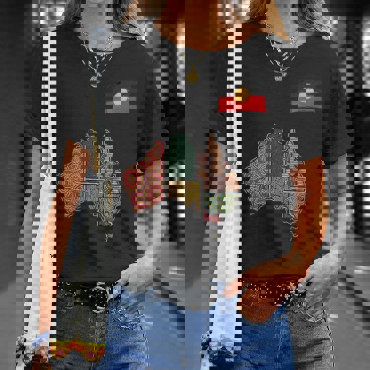 アボリジニ・アート・オーストラリア Tシャツ 彼女への贈り物