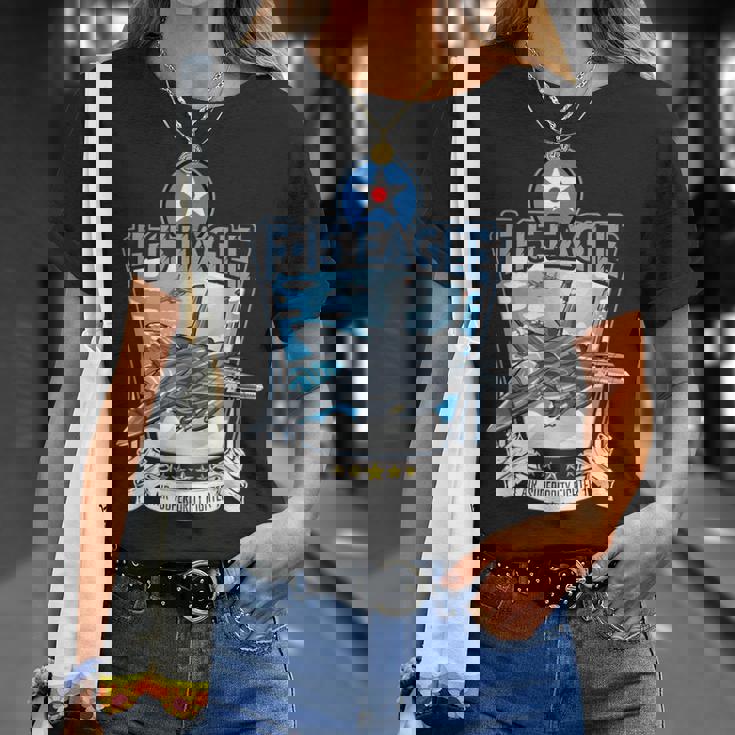 アメリカ空軍の航空機戦闘機f15イーグルのプレゼント Tシャツ 彼女への贈り物