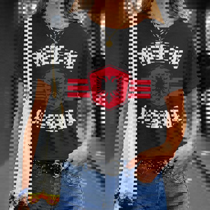 アルバニア アルバニア国旗 長袖tシャツ Tシャツ 彼女への贈り物