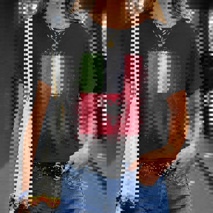 アルバニアのイタリアの愛-アルバニアとイタリア 長袖tシャツ Tシャツ 彼女への贈り物