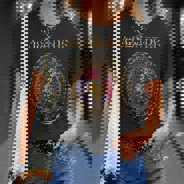 アレキサンダー大王古代の戦いのシンボル Tシャツ 彼女への贈り物