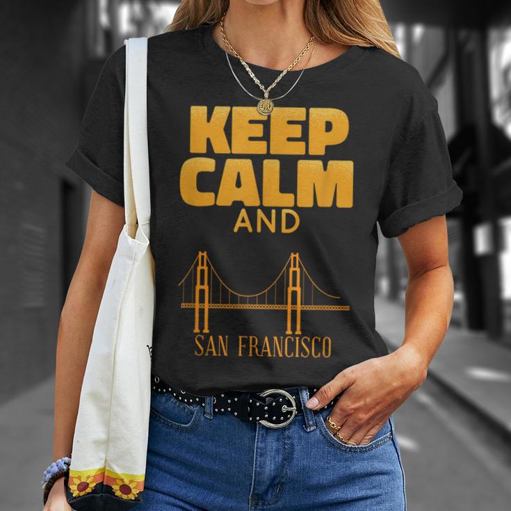 アーキテクチャ サンフランシスコ オーナメント ブリッジ かわいいサンフランシスコ Tシャツ 彼女への贈り物