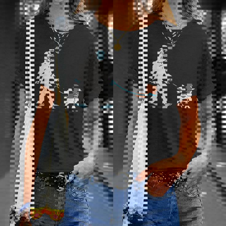 イエティウォーキングパピヨンクリプトゾロジー犬 Tシャツ 彼女への贈り物