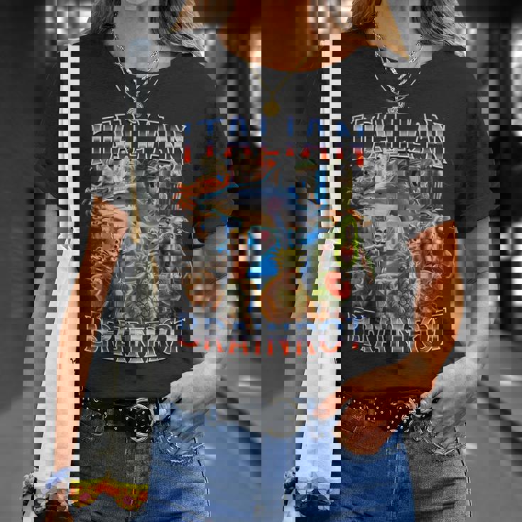 イタリア 脳 ロット 面白い イタリア 脳 ロット ミーム Tシャツ 彼女への贈り物