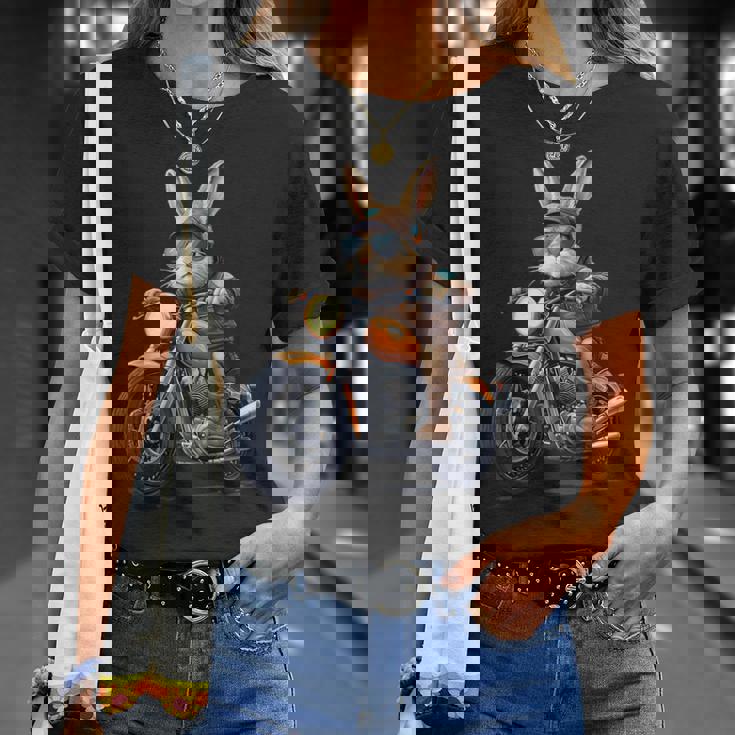 イースターデー バイク バニー ウサギ ヴィンテージ オートバイ 男の子 Tシャツ 彼女への贈り物