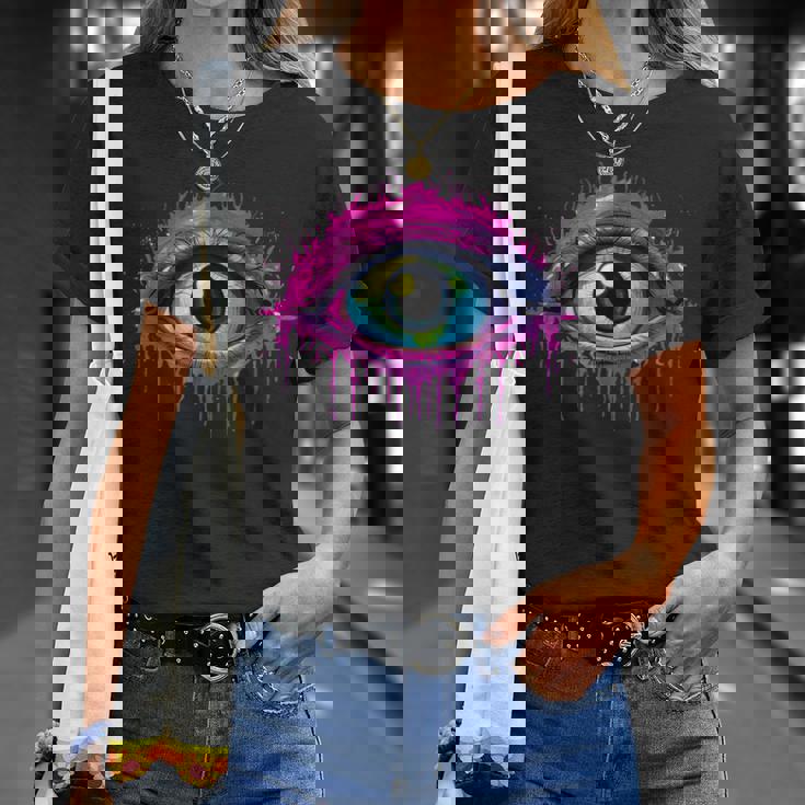 ウィアードコアアイボールドリームコアエステティックグランジエッジィトリッピー Tシャツ 彼女への贈り物