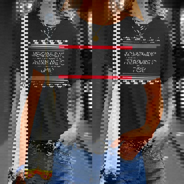 ウィスコンシン州退役軍人への感謝の気持ち Tシャツ 彼女への贈り物