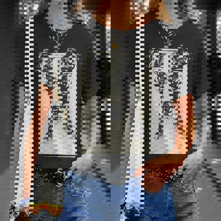 ウィペット イラスト 犬 面白い アート スケッチ Tシャツ 彼女への贈り物