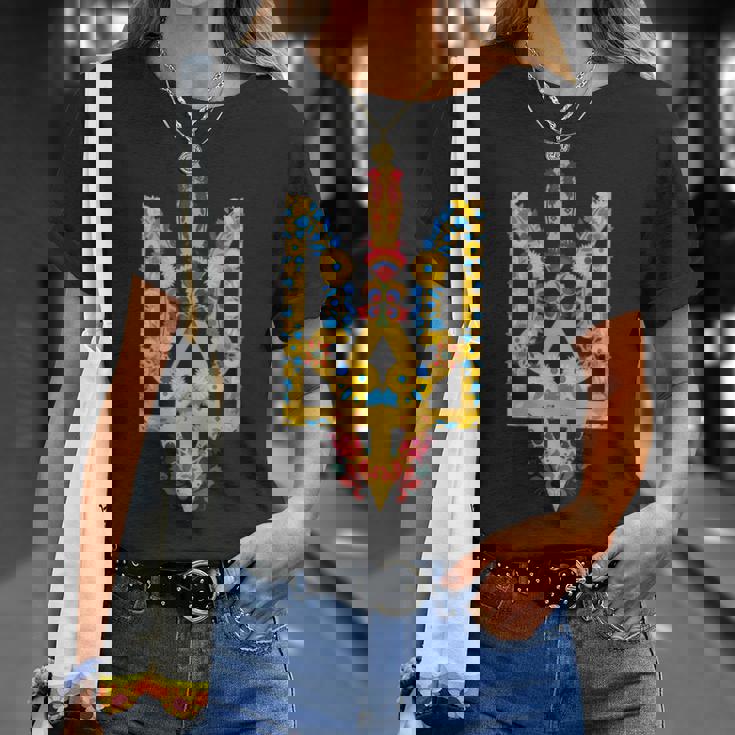 ウクライナ Trysub ヒマワリ レトロ フローラル ウクライナyshyvanka 長袖tシャツ Tシャツ 彼女への贈り物