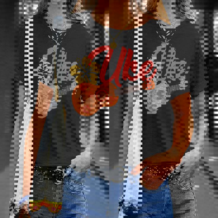 ウクレレギターギタリスト楽器 Tシャツ 彼女への贈り物
