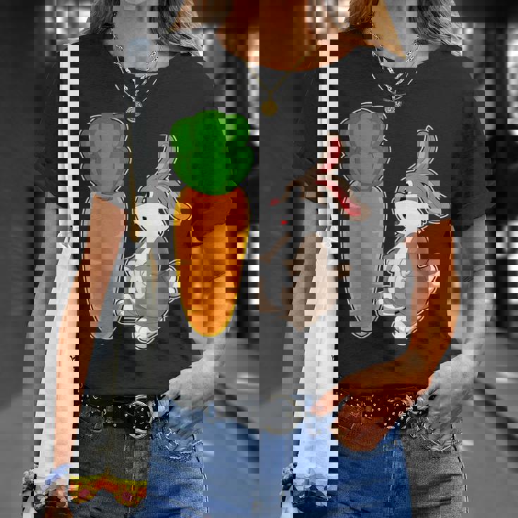 ウサギ ニンジン Tシャツ 彼女への贈り物