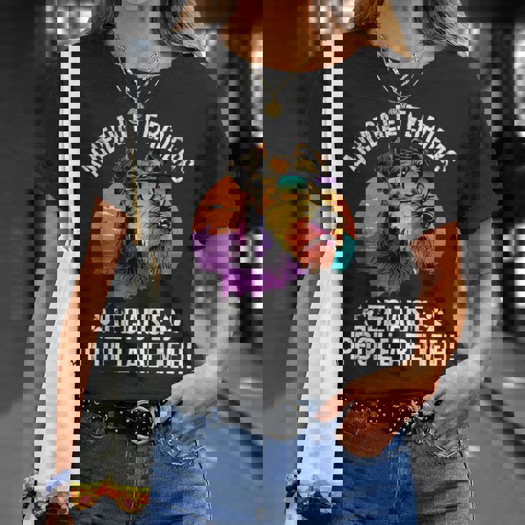 エアデールテリア なぜなら人々はメー エアデールテリア Tシャツ 彼女への贈り物